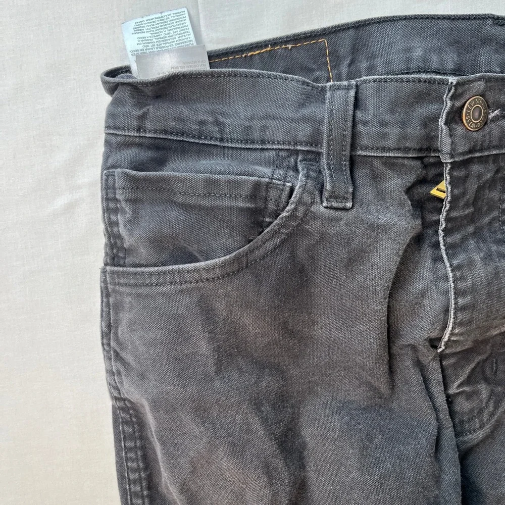 Levis Workwear Fit Men 33x30 Black Excellent Canvas Straight Leg Pants PC9-01111